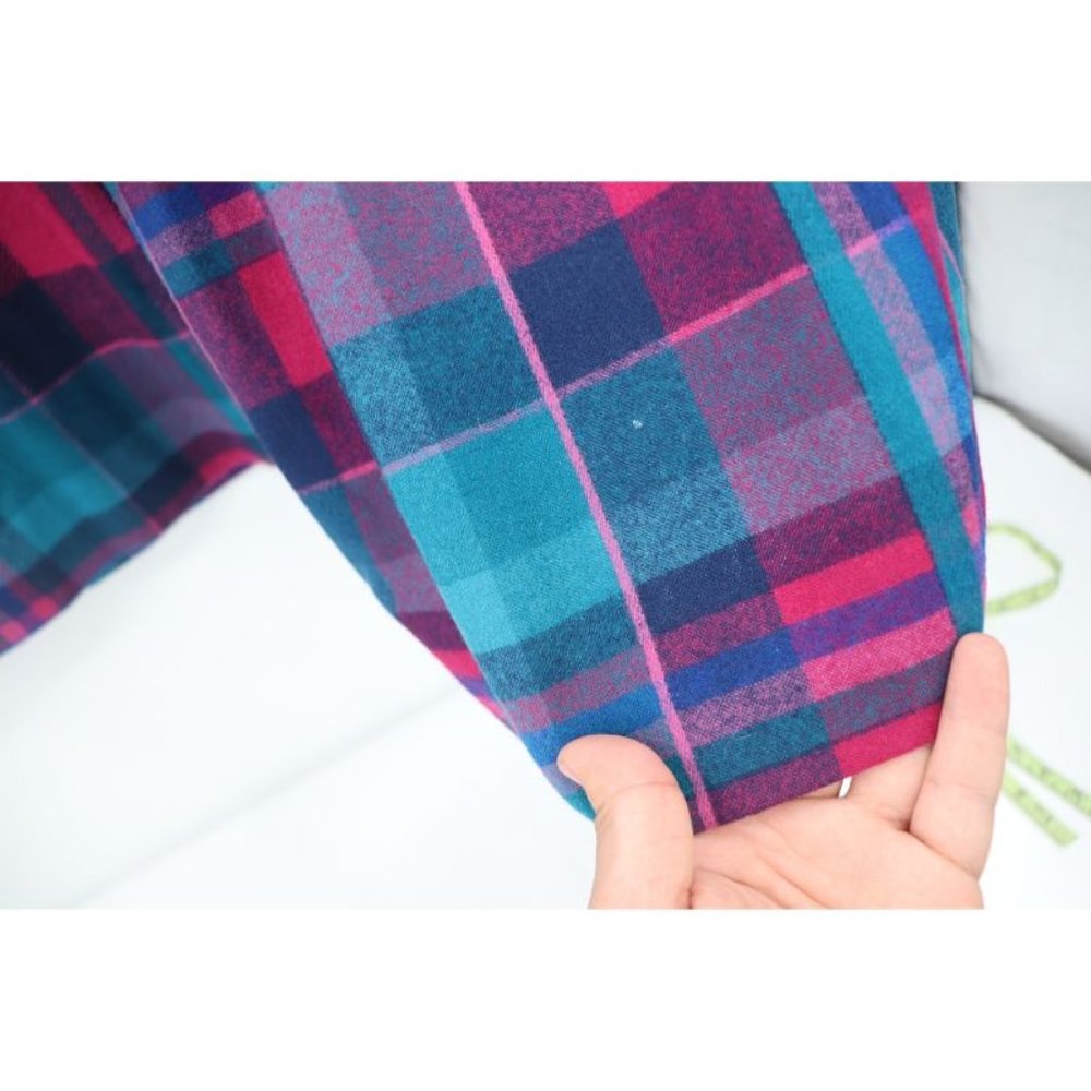 Vintage pendleton women's 10 tweed virgin wool skirt set jacket plaid pleated - Picture 12 of 13